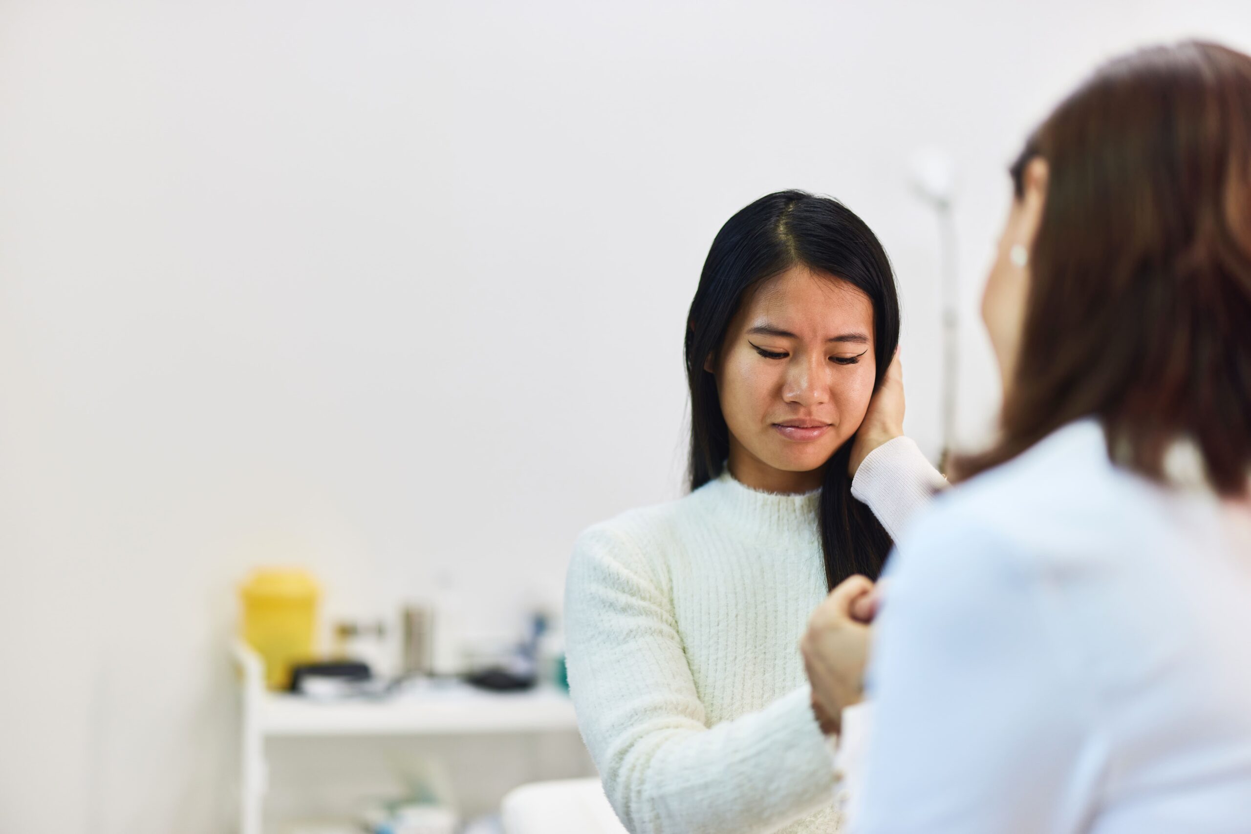 Image a female doctor comforts the asian female patient 2025 09 09 19 45 54 utc